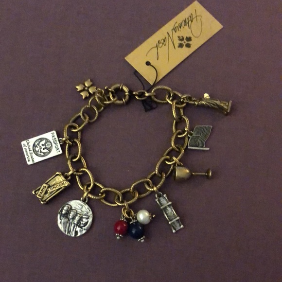 Patricia Nash World Traveler USA Charm Bracelet RGLDSOX NWT - Picture 12 of 12